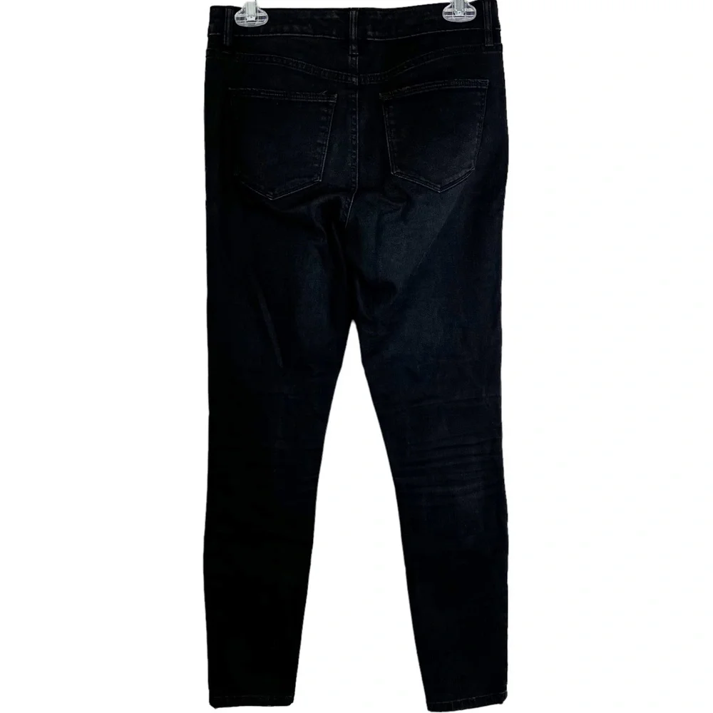 Ellen Tracy Refined Mid Rise Skinny Jeans in Faded Black Women’s Sz 4 - Picture 2 of 10